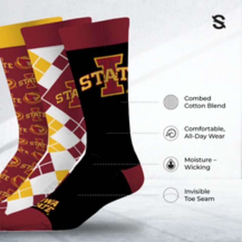 Strideline Store Mens NCAA Dress Socks- The Executive 3 Pack-One Size Fits Most - Image 2
